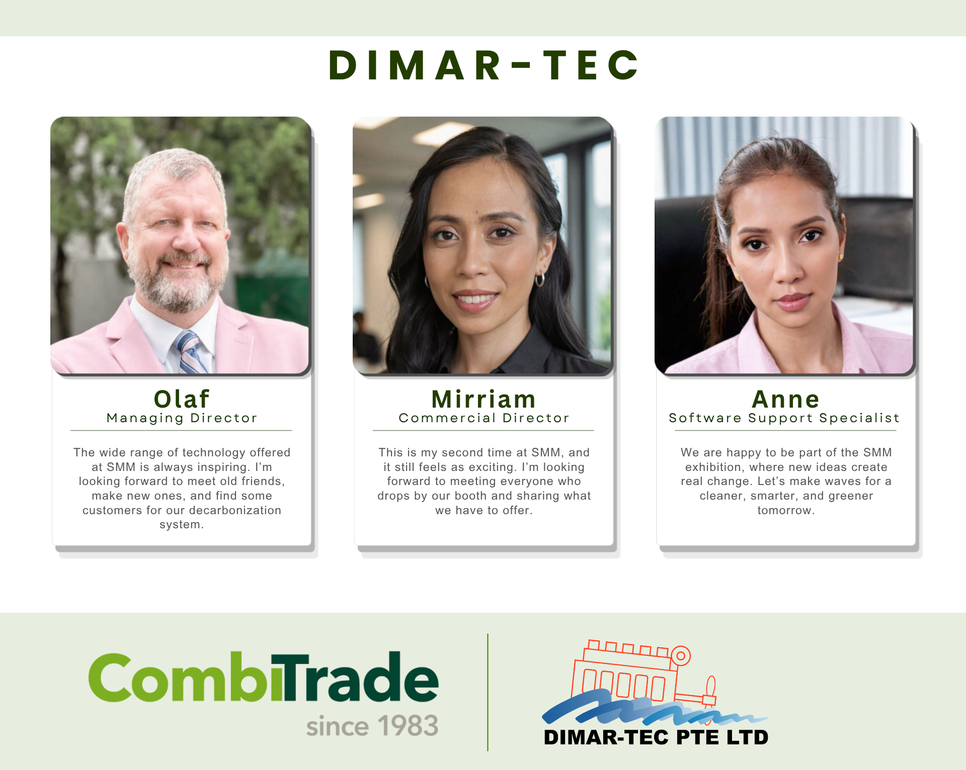 DIMAR-TEC at SMM 2026
